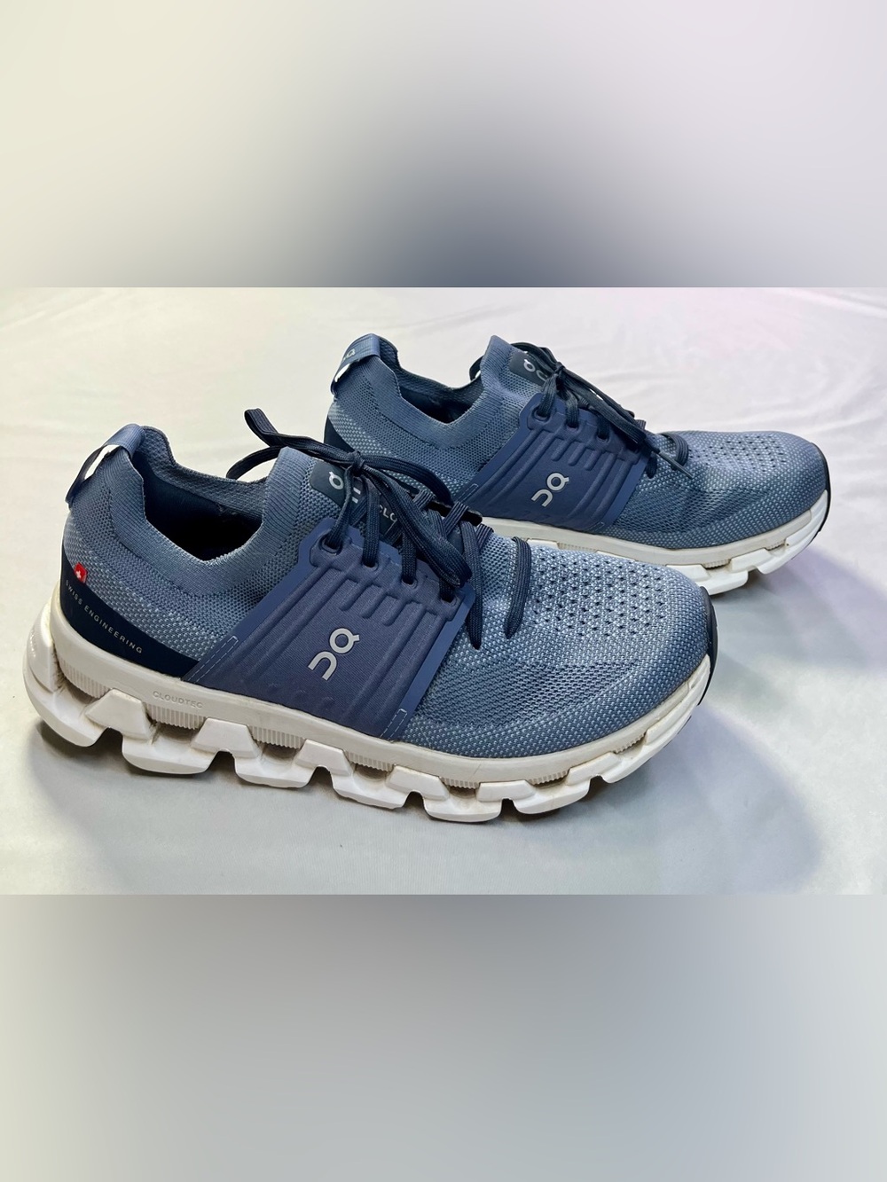 On Cloud Cloudswift Running Sneakers Shoes Denim Blue Midnight White 9.5 - Picture 2 of 12